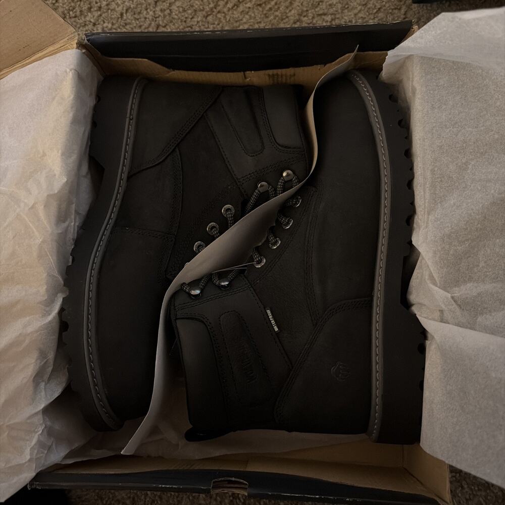 Wolverine Men's Floorhand Waterproof 6" Steel Toe Work Boot Black US Size 13EW